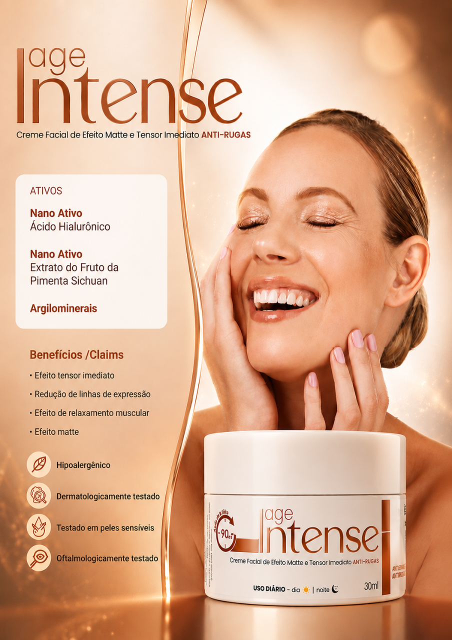Age Intense — Ativos, benefícios e claims